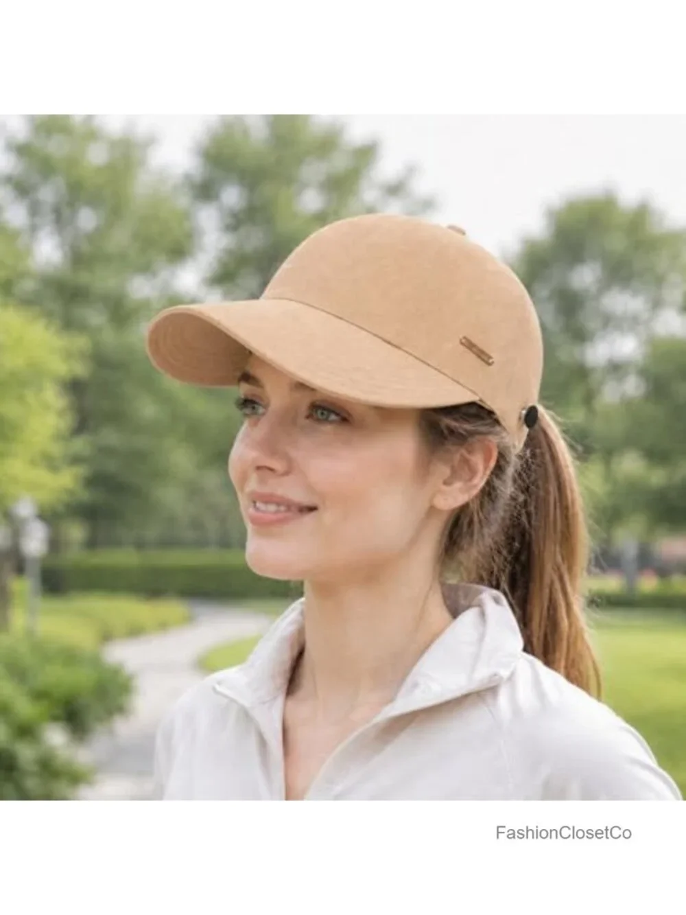 UPF 50+ Sun Hat Adjustable Ponytail Packable UV Protection Cap Hiking Fishing